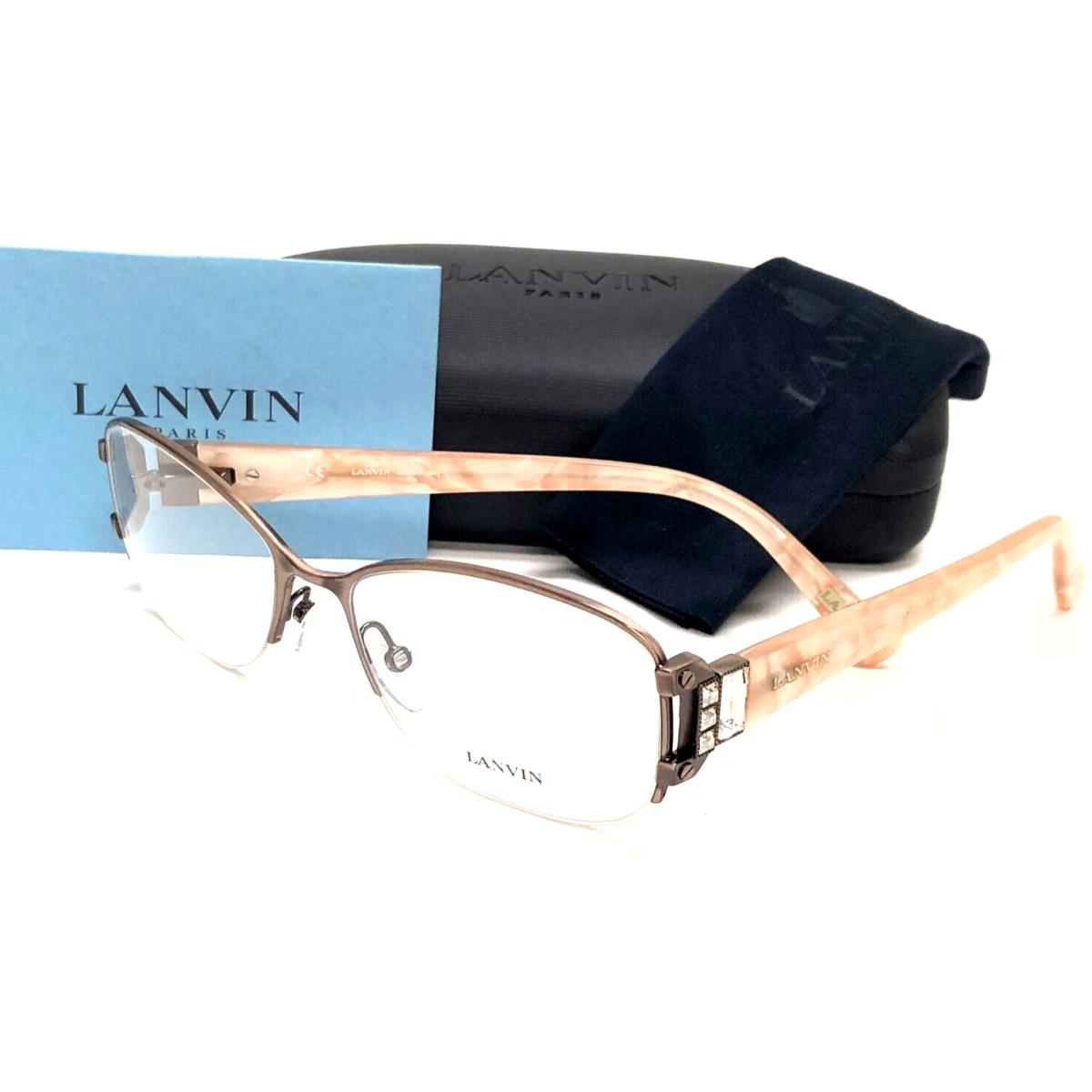 Lanvin Square Eyeglasses Vln 034S 0SFR 53 Brown Pink