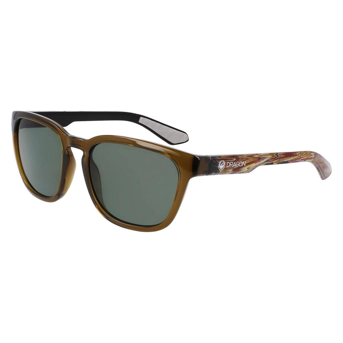 Dragon DR Dune Ath LL Polar Unisex Sunglasses Shiny Olive 55mm - Frame: Shiny Olive, Lens: Olive Rob Resin