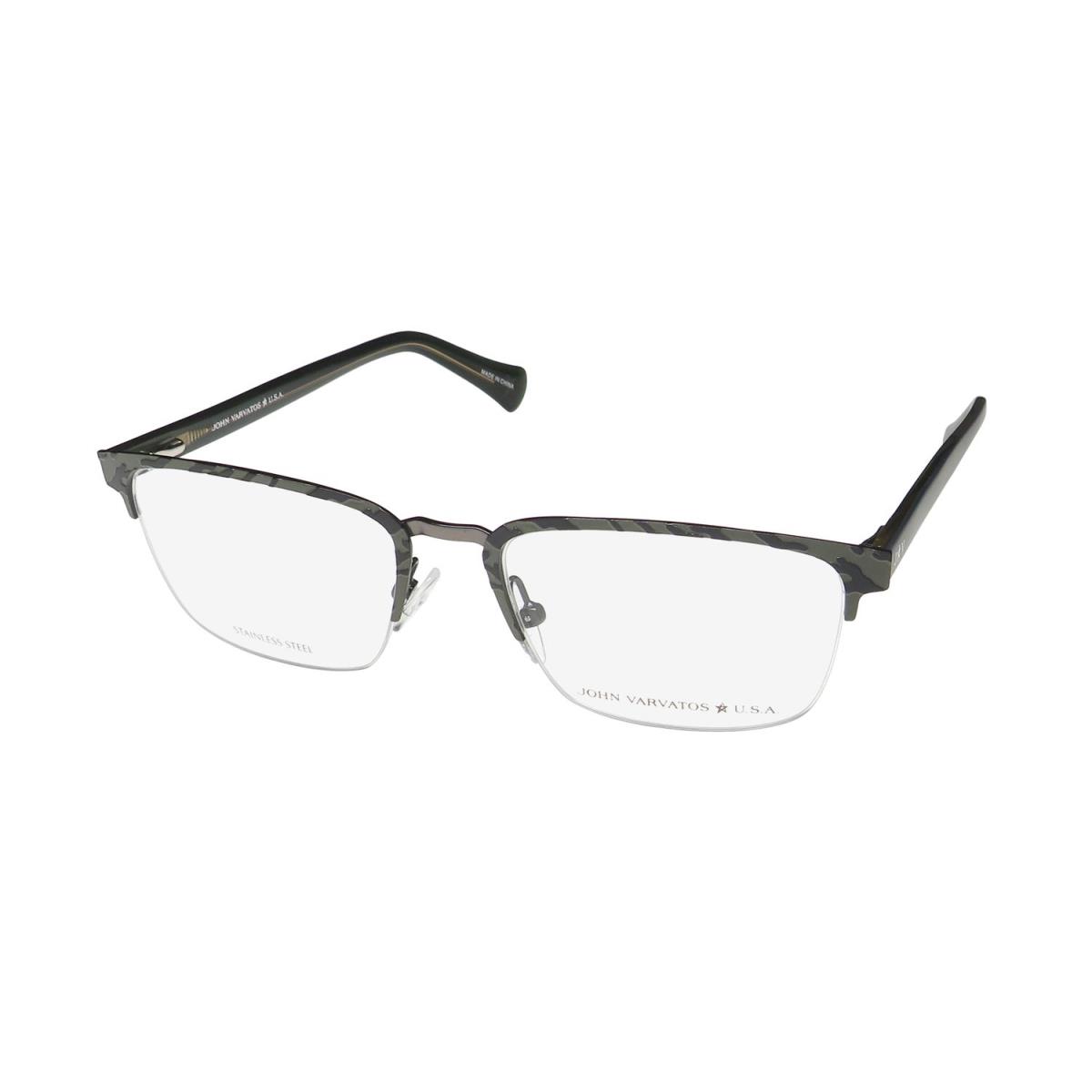 John Varvatos VJVC007 Stainless Steel Half-rimless Mens Eyeglass Frame/eyewear