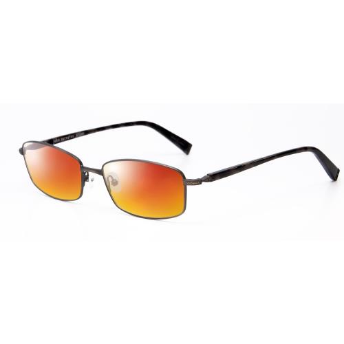 John Varvatos V150-GUN Polarized Sunglasses 4 Lens Colors Antique Gun Metal 56mm Red Mirror Polar