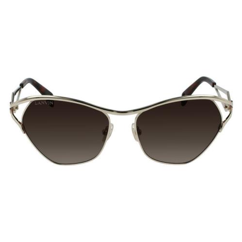 Lanvin Lnv 114S 740 Gold Sunglasses with Brown Gradient Lenses