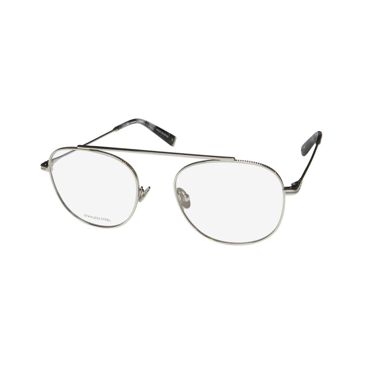 John Varvatos V176 with Optional Sunglass Clip-ons Mens Eyeglass Frame/glasses Silver