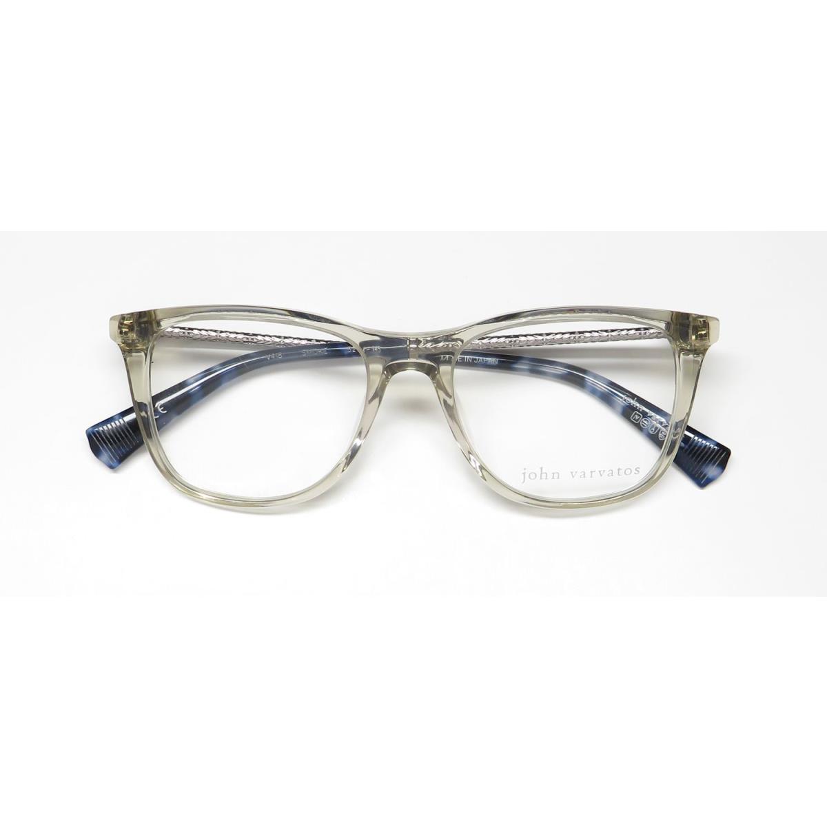 John Varvatos V418 Mens Design Full-rim Trendy Eyeglass Frame/eyewear Smoke Crystal