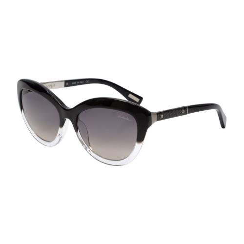 Lanvin Designer Sunglass Black Crystal Fade/silver Grey Gradient SLN672V-0W40-54