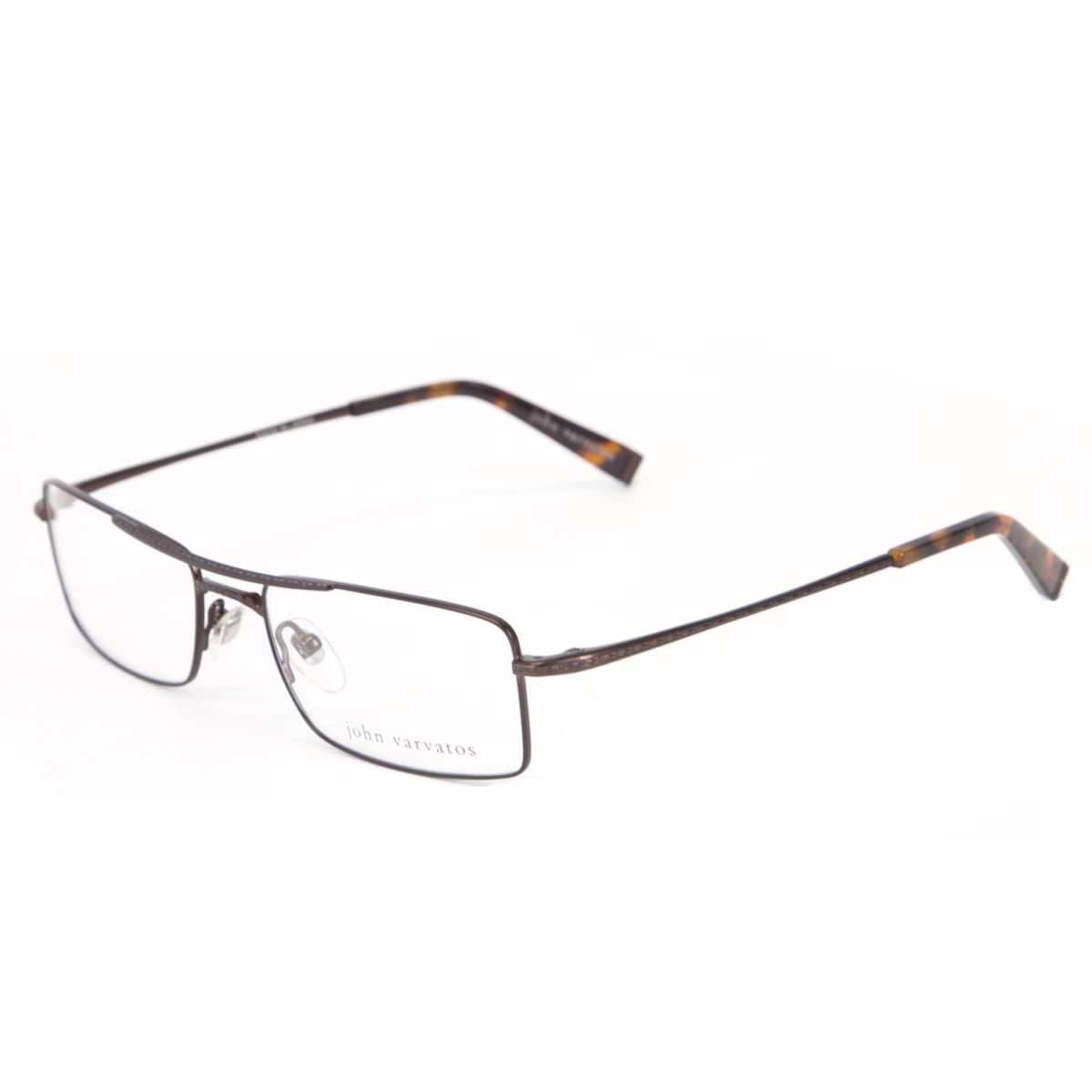 John Varvatos Men`s Brown Brow Bar Eyeglass Frames V138 - Brown