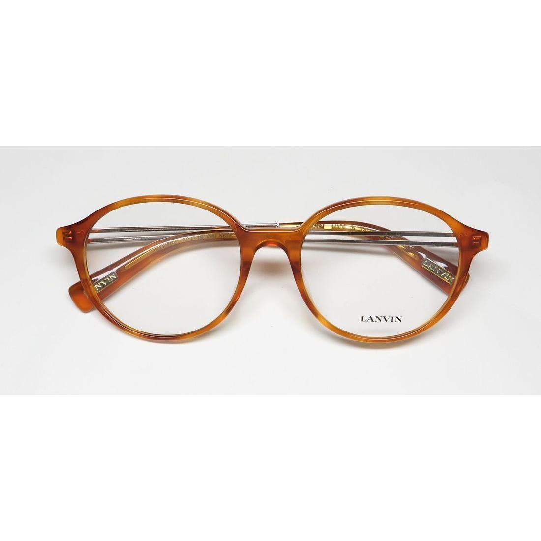 Lanvin VLN764 Eyeglass Frame Italy 52-18-140 06ZG Full-rim Plastic Designer