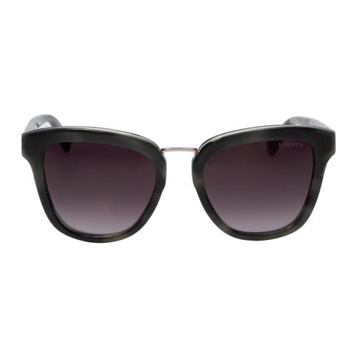 Lanvin Designer Sunglasses Navy Blue Marble/smoke Rose Gradient SLN728-96NX-52mm - Frame: Multicolor, Lens: Multicolor