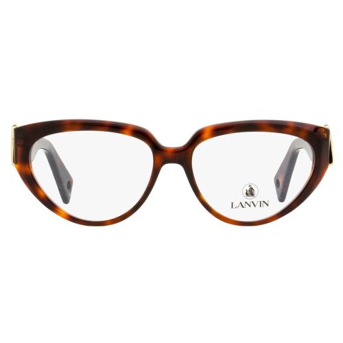 Lanvin LNV2600 Cat Eye Eyeglasses 272 Red Havana 55mm