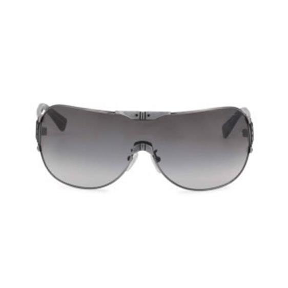 Lanvin SLN027S Women Gray Sunglasses Metal Gradient UV3 Wrap Fashion Eyewear