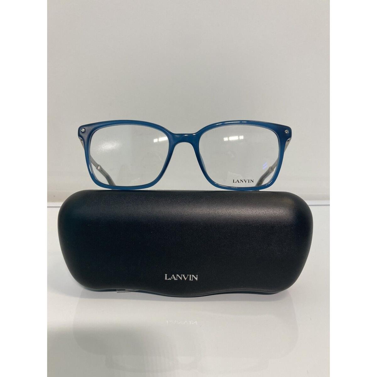 Lanvin Vln730 ou36 Blue Plastic Unisex Eyeglasses 52mm