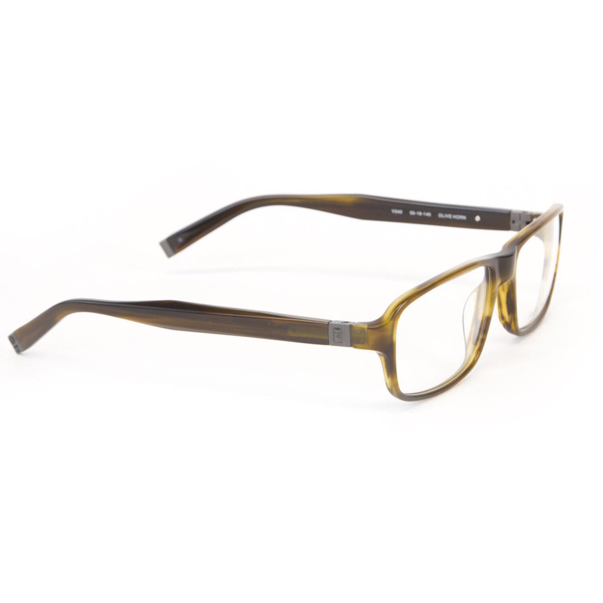 John Varvatos Men`s Olive Horn Base Curve Eyeglass Frames V340 - Olive Horn