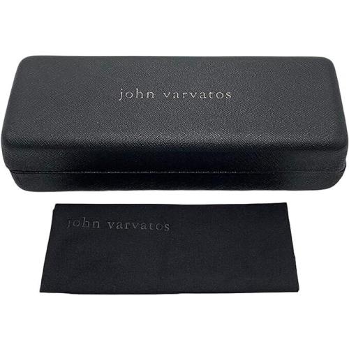 John Varvatos Eyeglasses JV V167 Black 53mm Semi Rimless - Made in Japan