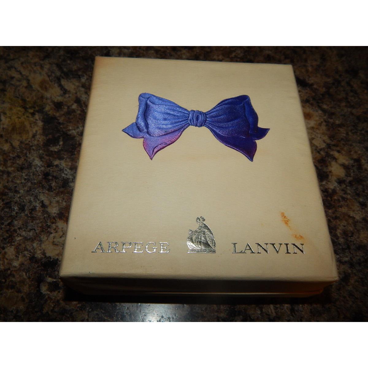 Vtg Arpege Lanvin Eau DE Lanvin 2 oz Perfume 1/8 oz Set W Box