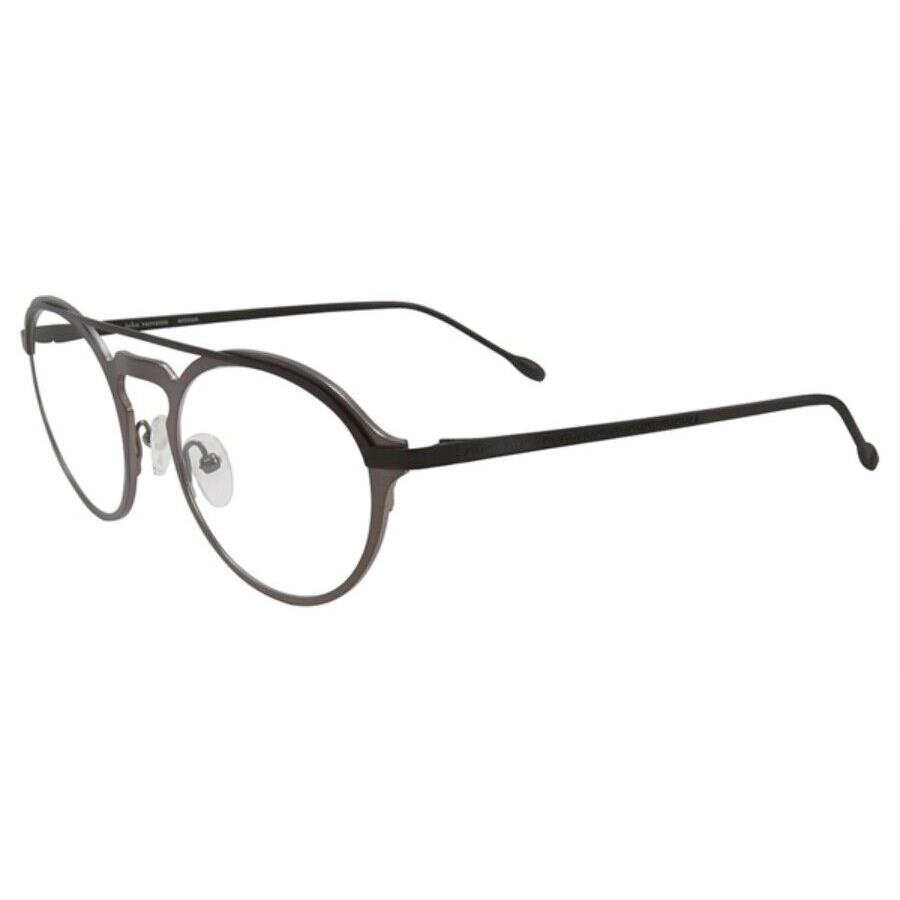 John Varvatos Eyeglasses V160 50mm Gunmetal Round Metal - Made in Japan