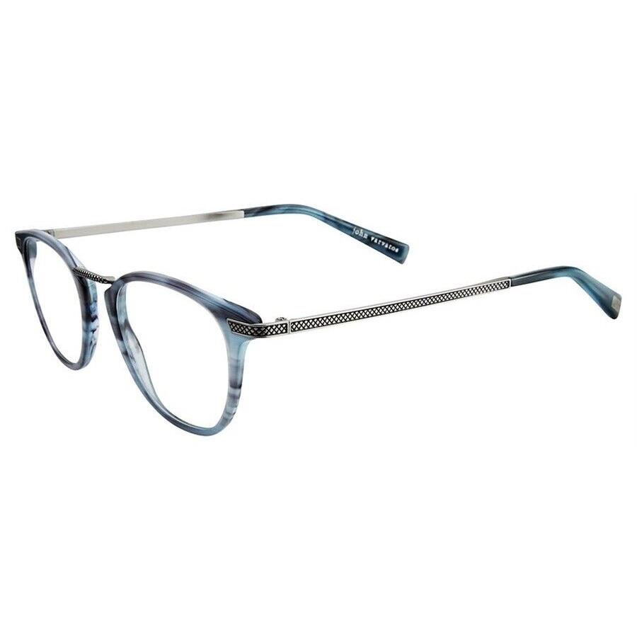 John Varvatos Eyeglasses JV V372 48mm Blue Horn