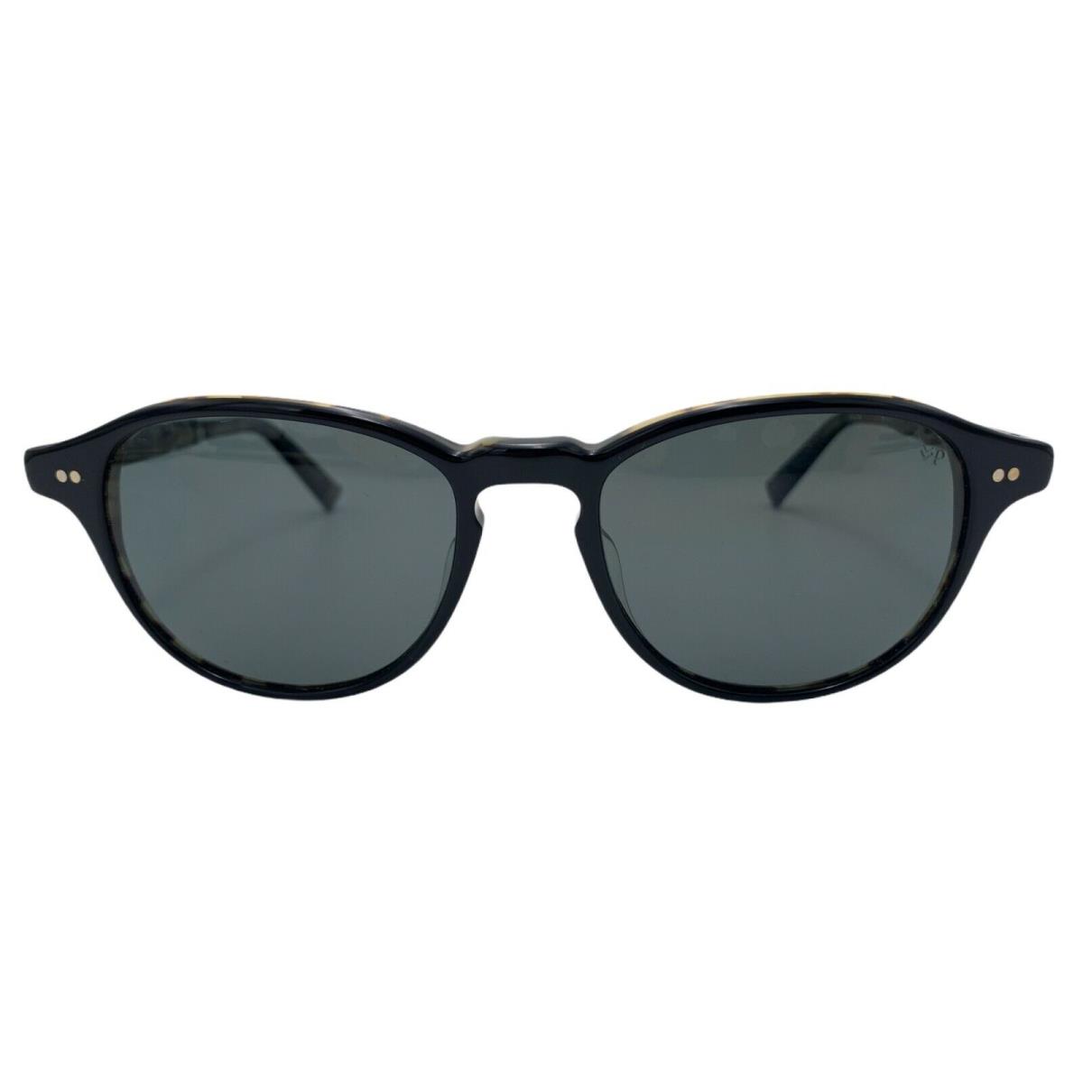 John Varvatos Sunglasses V600 UF Sullivan Round 52mm Black Grey Polarized