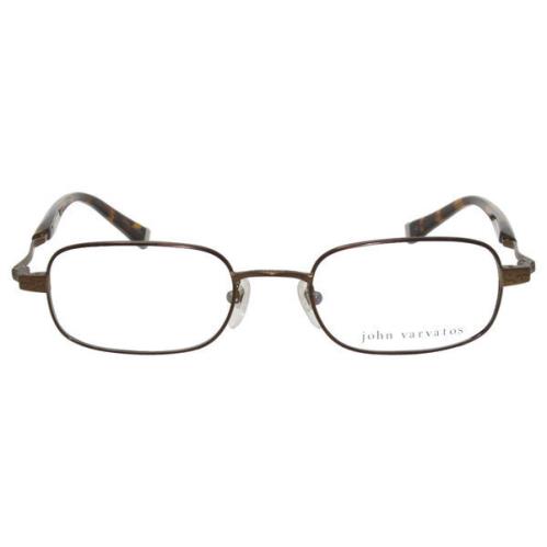 John Varvatos V140 50mm Brown Metal Rectangle - Made in Japan