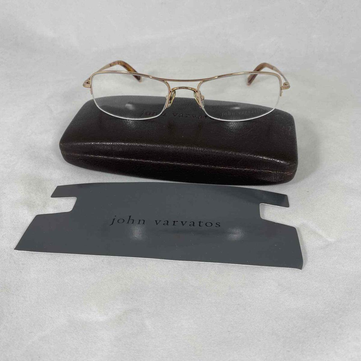 John Varvatos Designer Eyeglasses Frame V106 in Gold 53mm Demo Lens