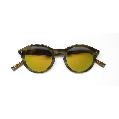 John Varvatos V519 Sunglasses Plastic Mens Japan Olive Horn Full-rim