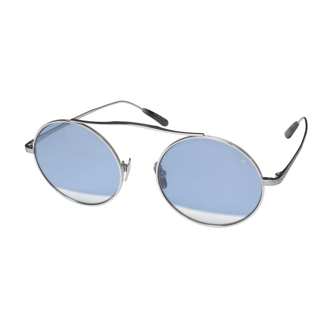 John Varvatos V536 Sunglasses Round Japan Full-rim 52-19-145 Mens Silver