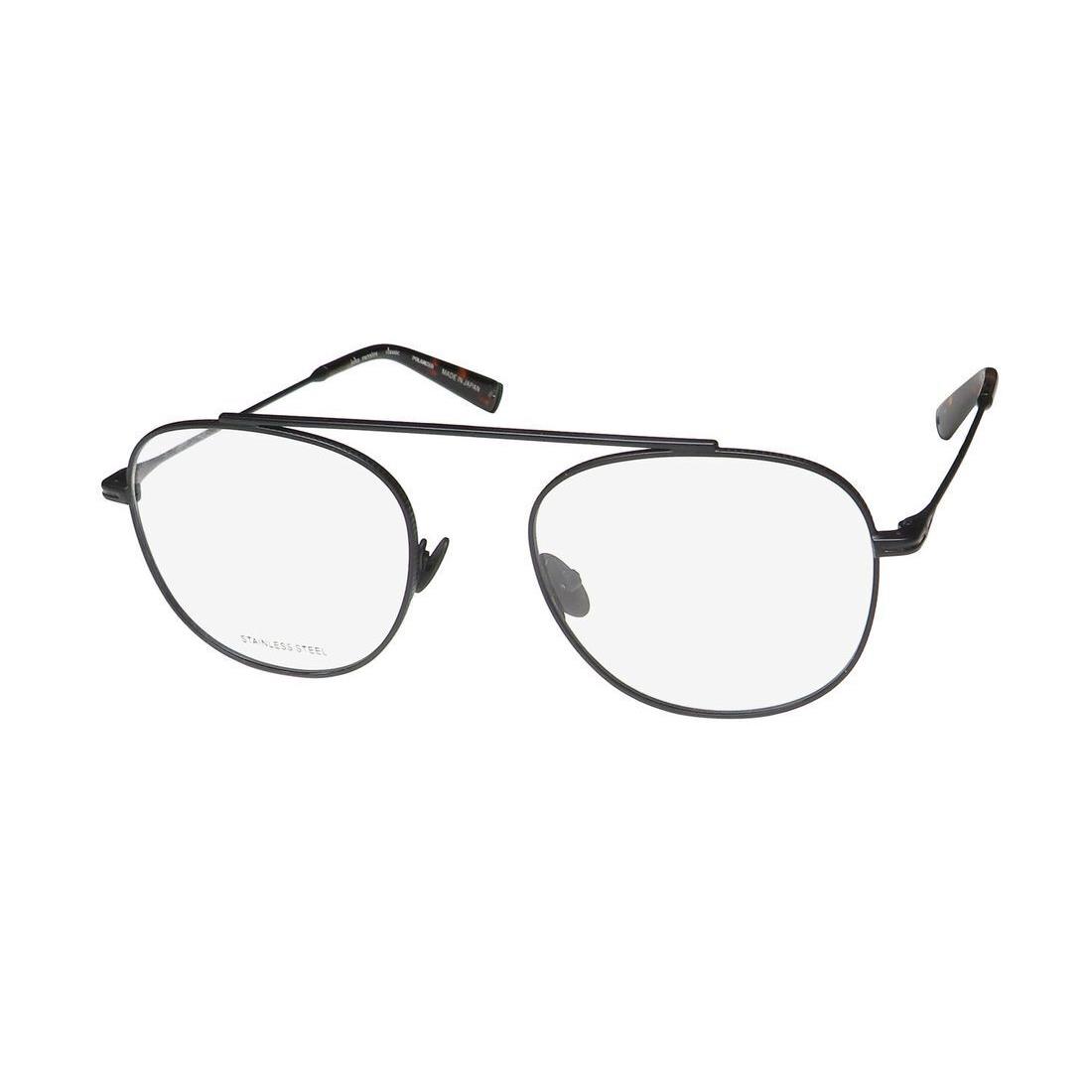 John Varvatos V176 Eyeglasses Black Shield Mens Japan Metal 52-19-145