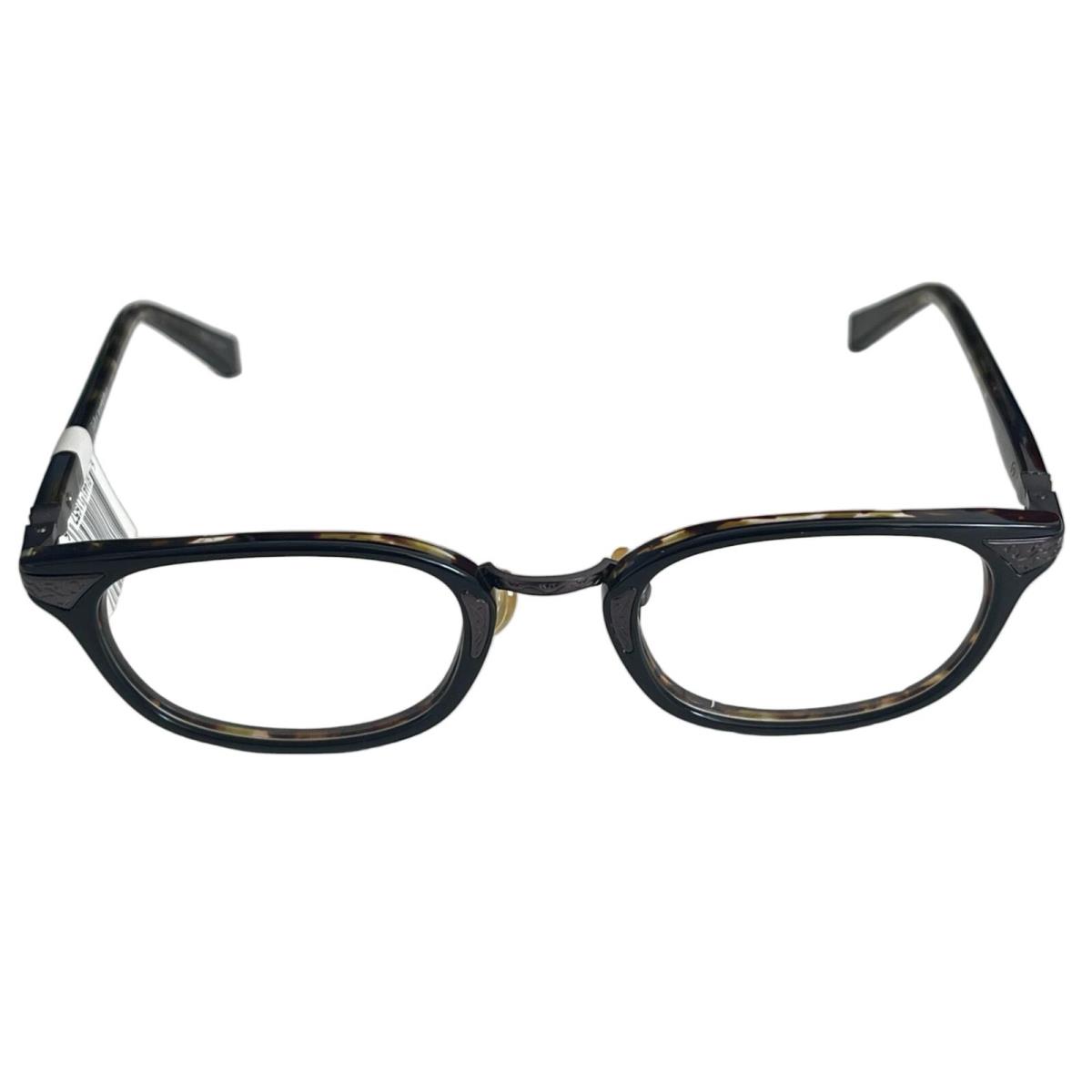 John Varvatos Mens Eyeglass Frames V351 Black Tort Size 48-21-145