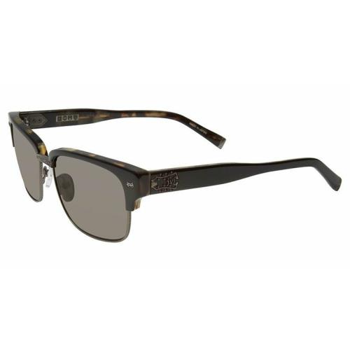 John Varvatos Sunglasses V516 56mm Black Tortoise Grey - Made in Japan