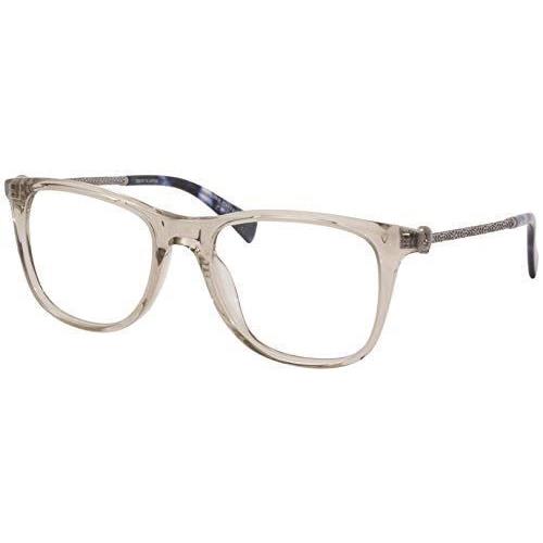 John Varvatos V418 Women`s Eyeglasses in Smoke Crystal/silver/blue Tortoise 52mm