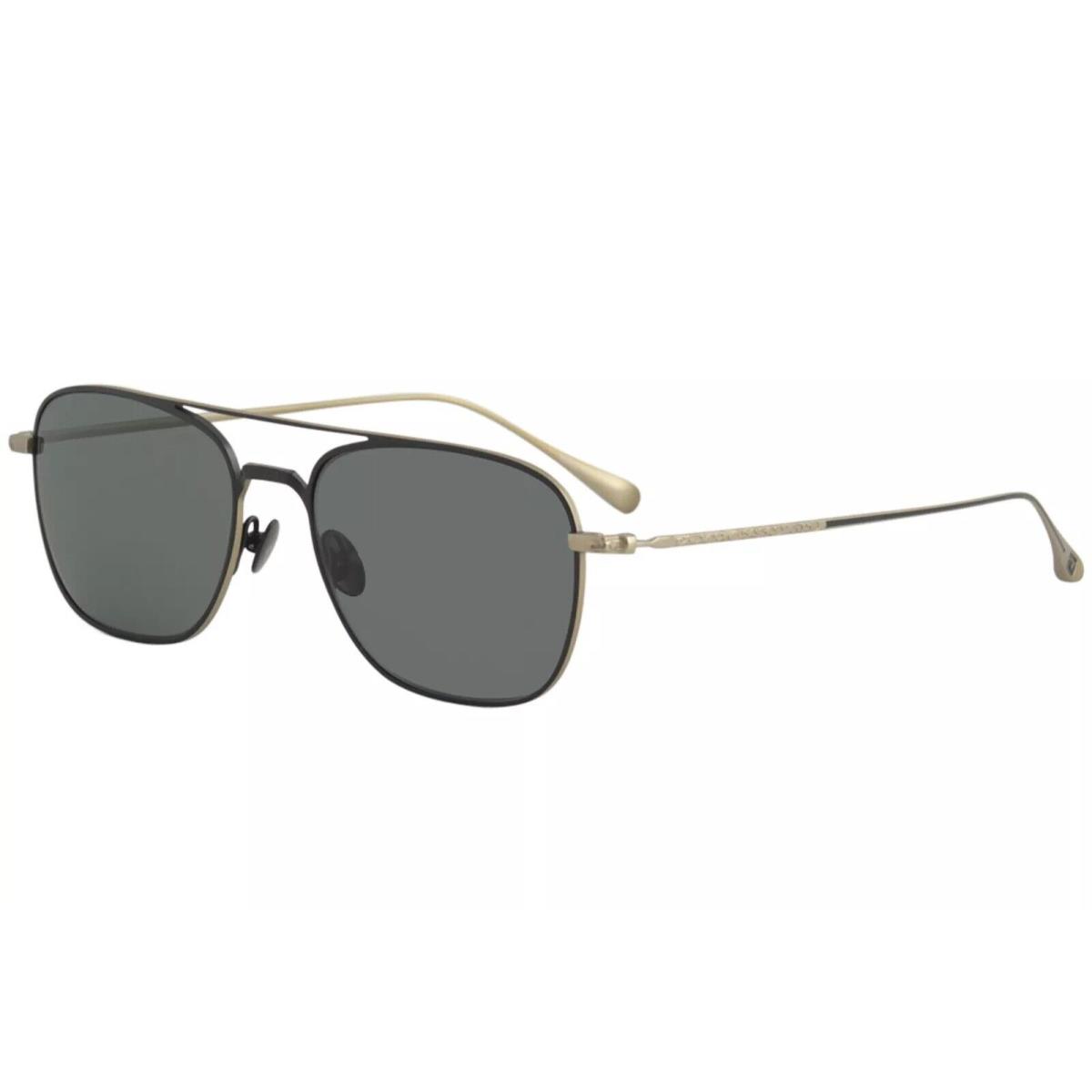 John Varvatos Sunglasses V530 56mm Black Gold / Green Polarized