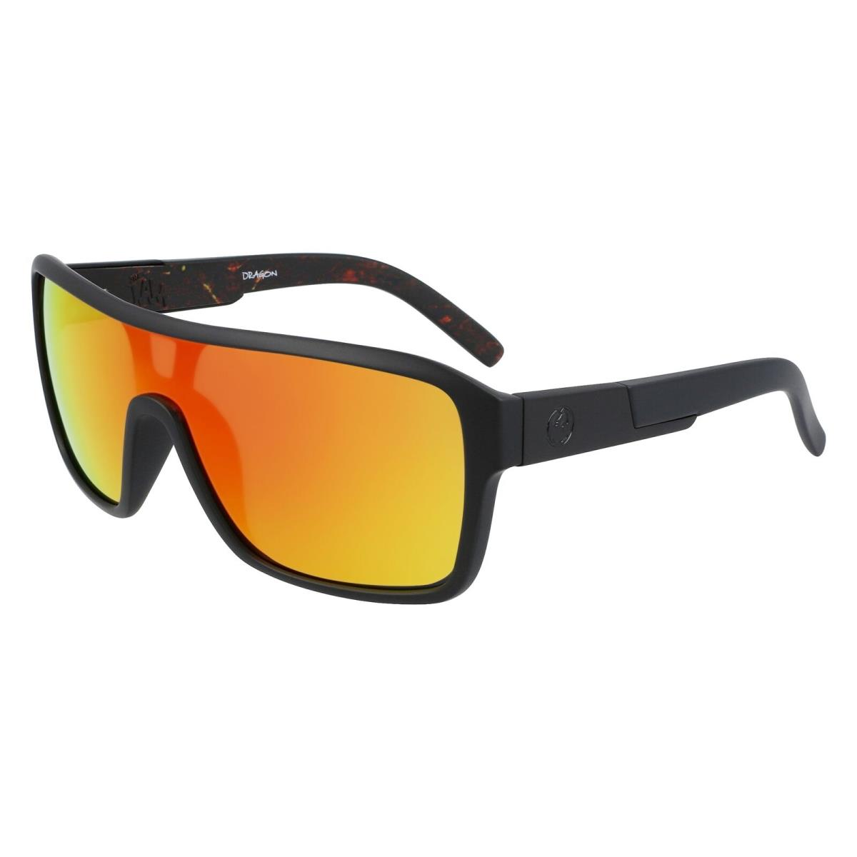 Dragon DR The Remix LL Ion Sunglasses Matte Black/inferno Red Ion 60mm