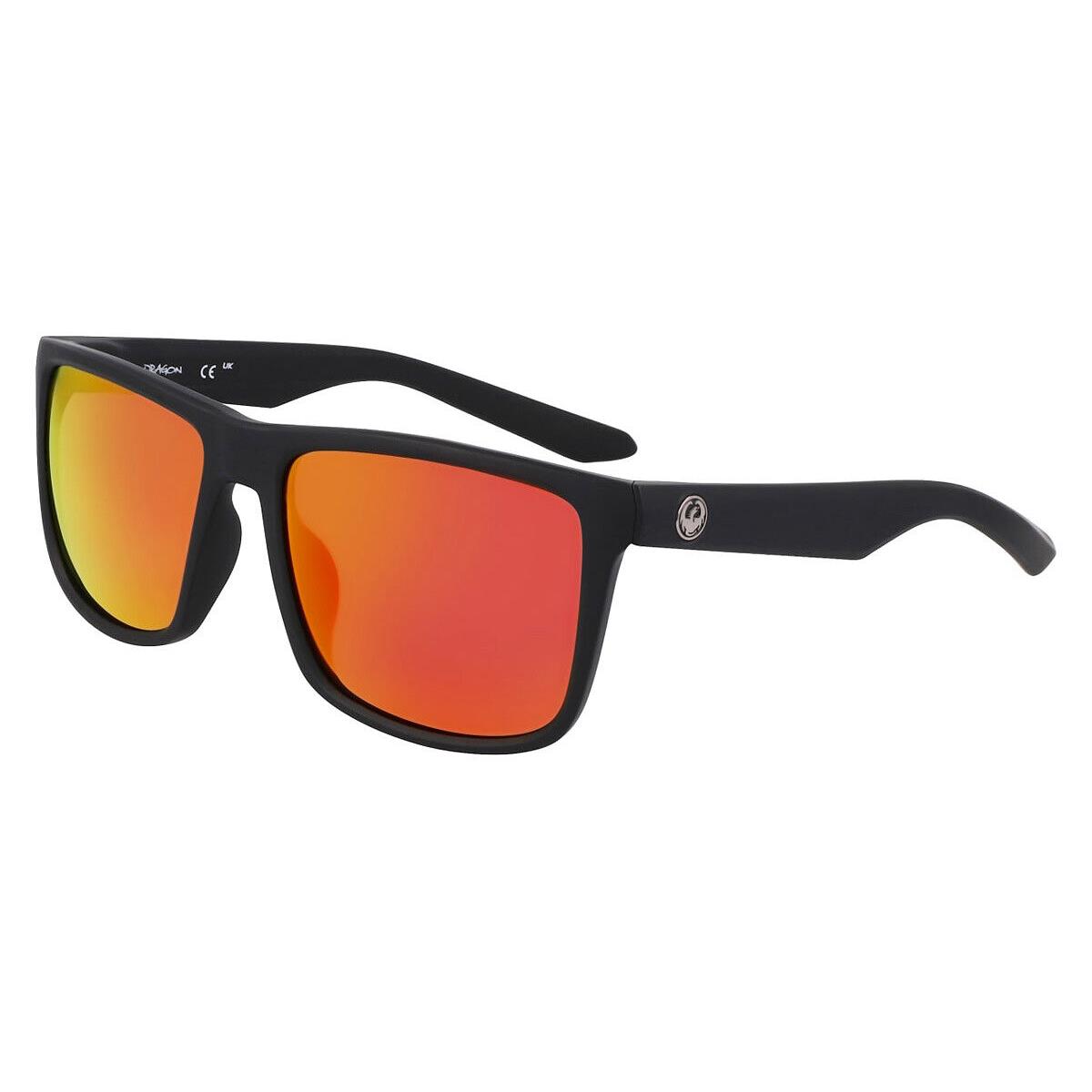 Dragon DR Meridien LL Polar Sunglasses Men Matte Black 57mm - Frame: Matte Black, Lens: Red Ion Polarized