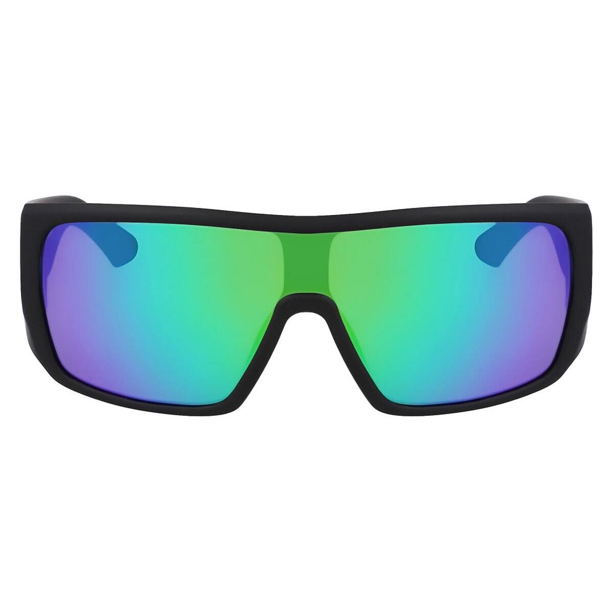 Dragon DR Rocker LL Polar Men Sunglasses Matte Black 57mm - Frame: Matte Black, Lens: Green Ion Polarized