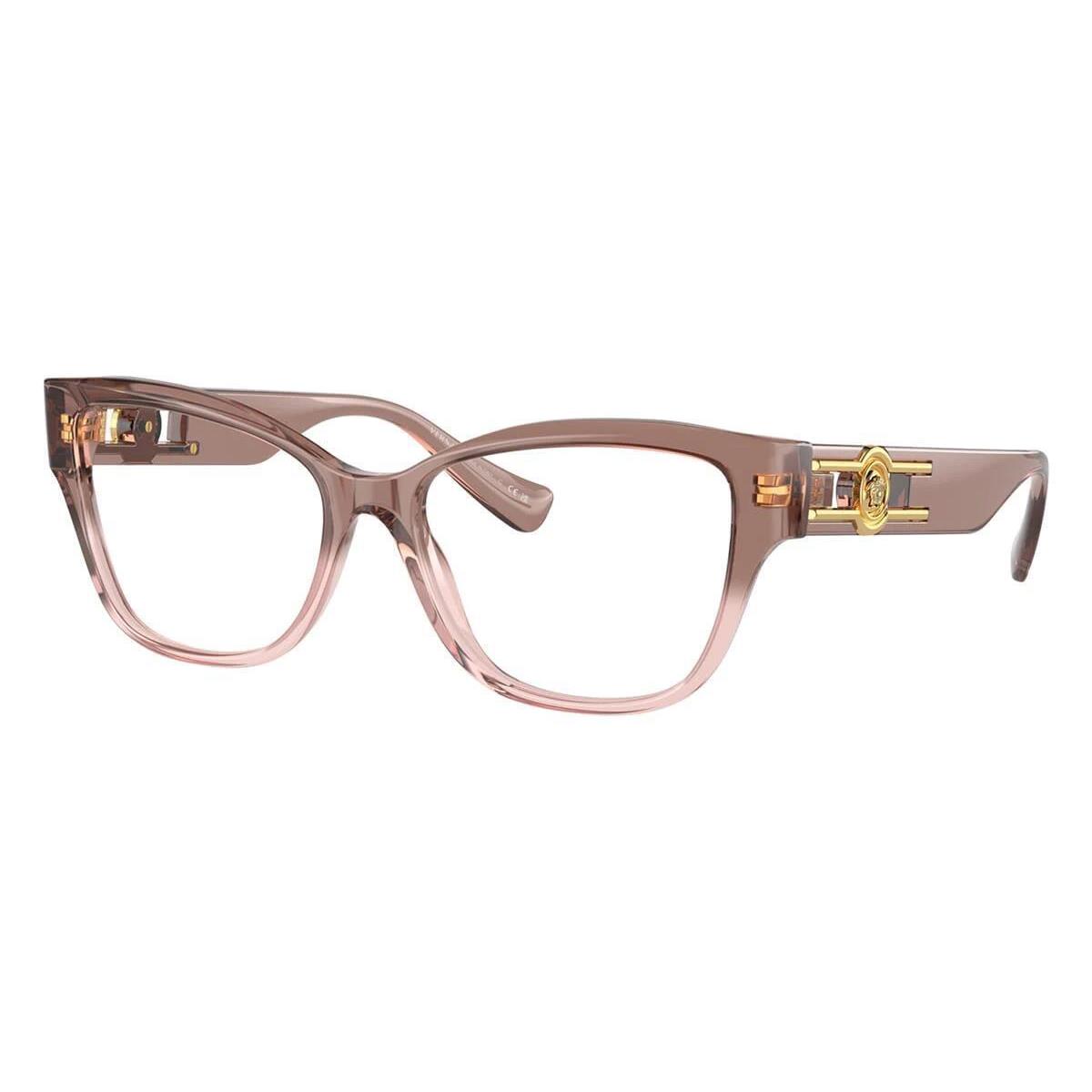 Versace Mod 3347 5435 Pink Transparent Eyeglasses 52-16-140