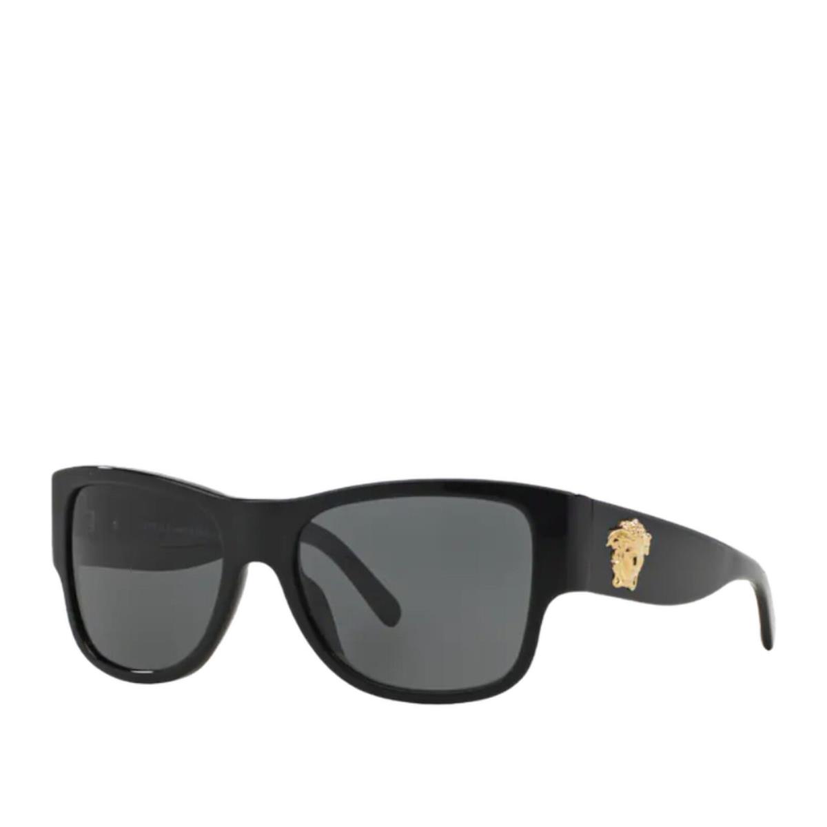 Versace Greca Medusa Sunglasses Black/dark Grey VE4275 GB1/87