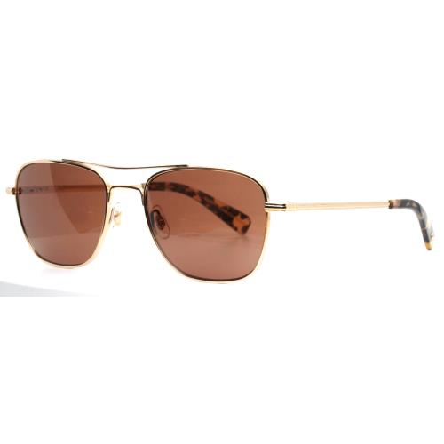 Garrett Leight Harbor G-yt Gold Yellow Tortoise Mens Sunglasses 52-20-143 - Frame: Gold, Yellow Tortoise, Lens: Brown