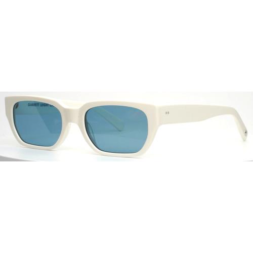 Garrett Leight Mayan Teespi White Womens Rectangle Sunglasses 53-21-145 B:36