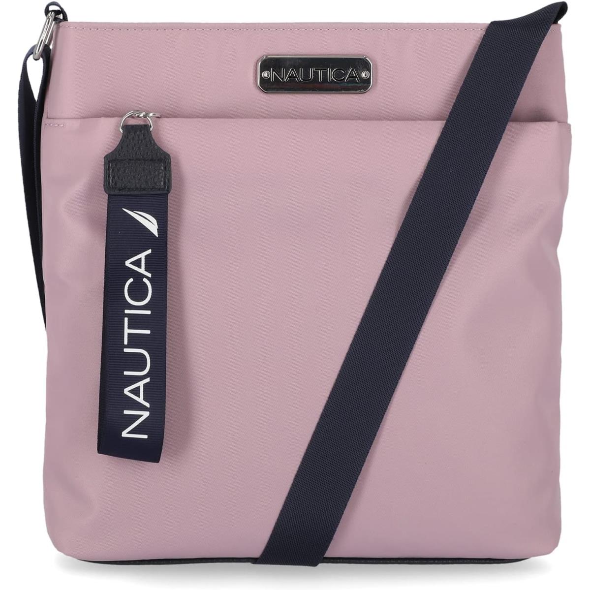 Nautica Diver Nylon Small Womens Crossbody Bag Purse with Adjustable Shoulder St Lilac Rose