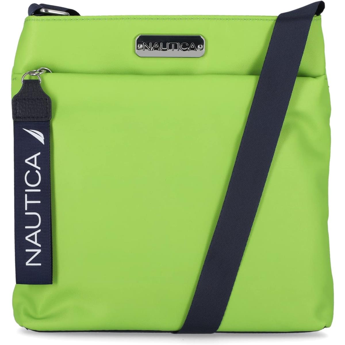 Nautica Diver Nylon Small Womens Crossbody Bag Purse with Adjustable Shoulder St Lime