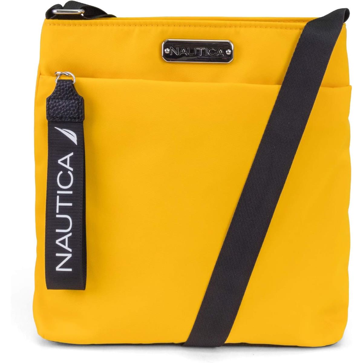 Nautica Diver Nylon Small Womens Crossbody Bag Purse with Adjustable Shoulder St Sunny (Yellow)