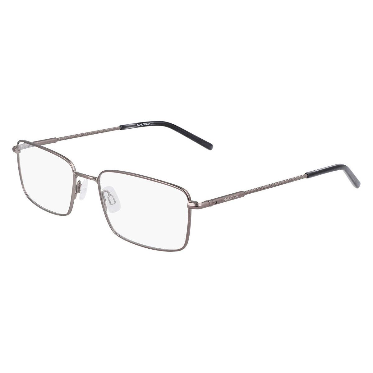 Nautica N7324 Eyeglasses Men Matte Gunmetal Rectangle 57mm