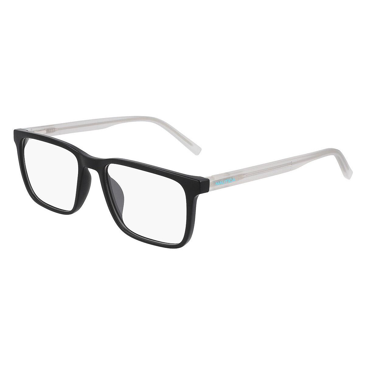 Nautica N8183 Eyeglasses Men Matte Black Rectangle 54mm - Frame: Matte Black, Lens: Demo