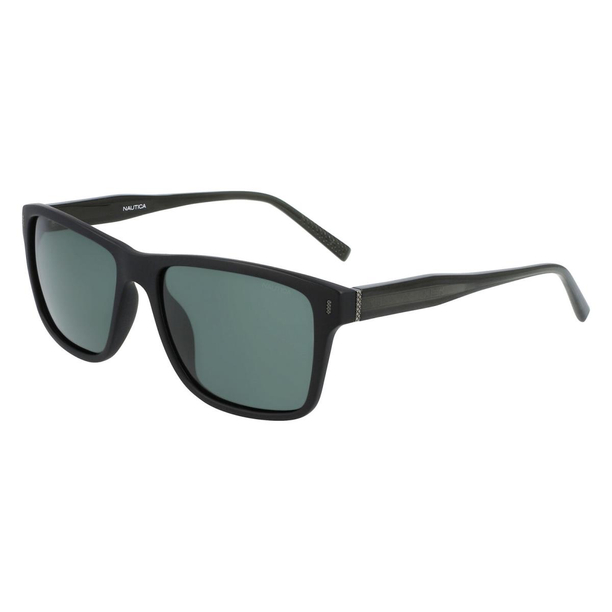 Nautica N6249S Matte Black Green 003 Sunglasses