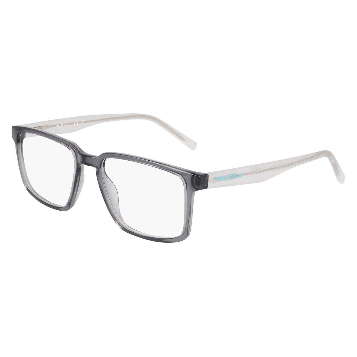 Nautica N8187 Eyeglasses Men Gray Crystal 53mm