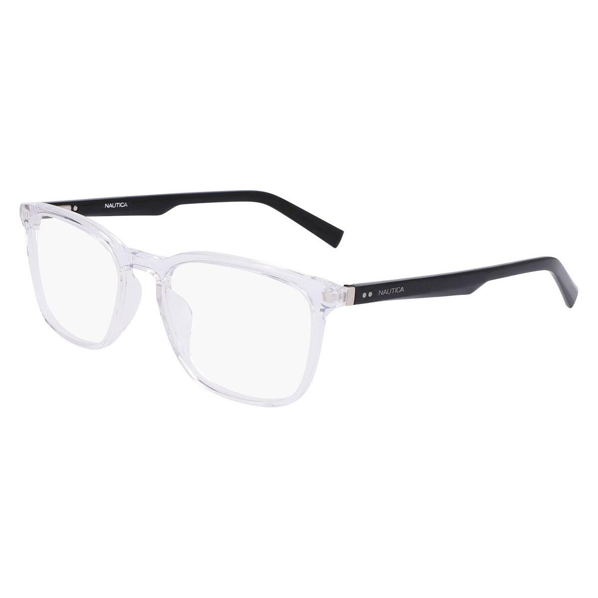 Nautica N8171 Eyeglasses Men Crystal Rectangle 55mm