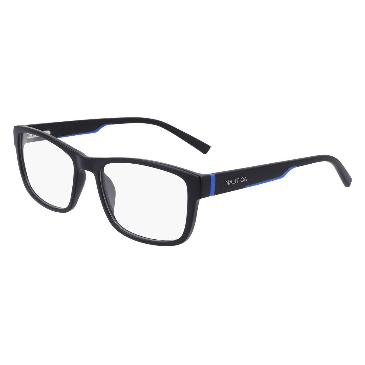 Nautica N8175 Eyeglasses Men Matte Black Square 56mm