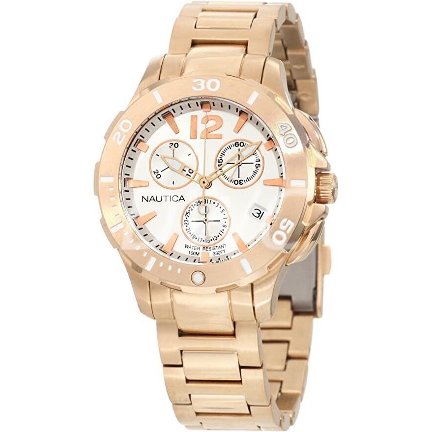 Nautica Dive Style Chronograph Gold Tone Stainless Steel Watch N24530M