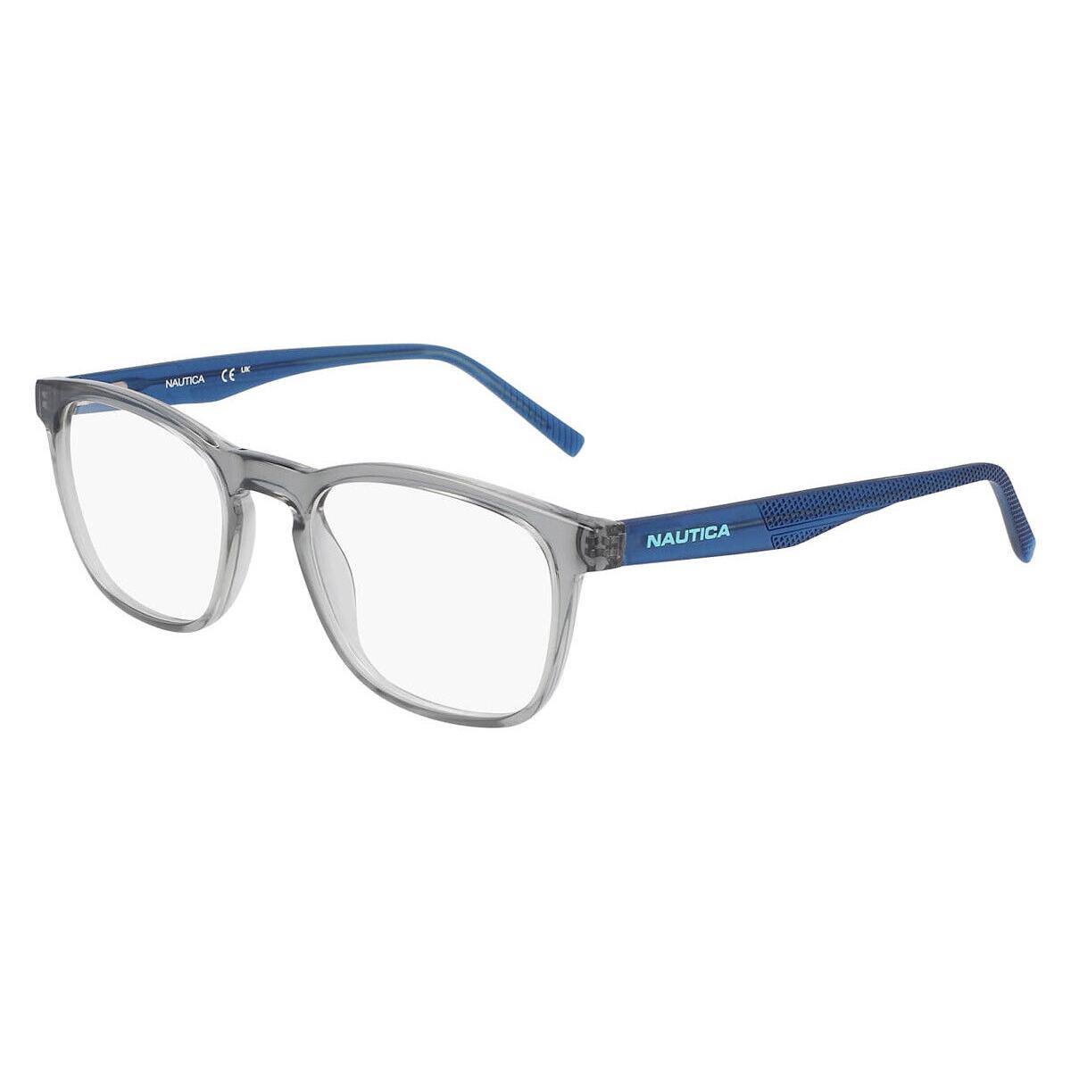 Nautica N8188 Eyeglasses Men Gray Crystal 52mm - Frame: Gray Crystal, Lens: Demo