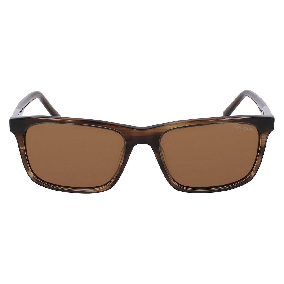 Nautica Nau Sunglasses Men Brown Horn 57mm - Frame: Brown Horn