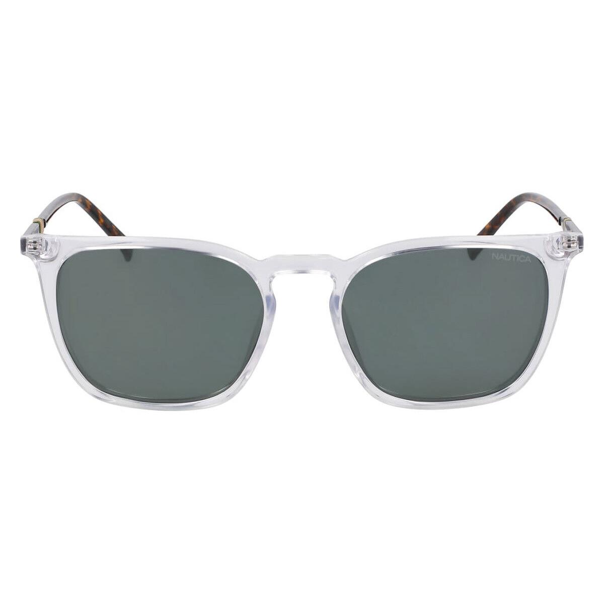 Nautica Nau Sunglasses Men Clear Crystal 55mm