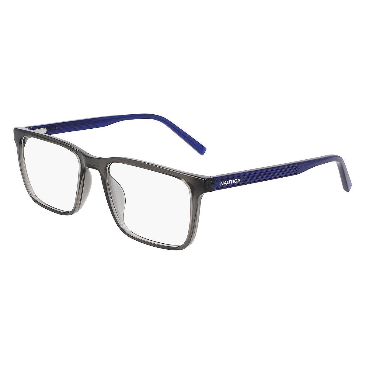 Nautica N8183 Eyeglasses Men Gray Crystal Rectangle 54mm - Frame: Gray Crystal, Lens: Demo